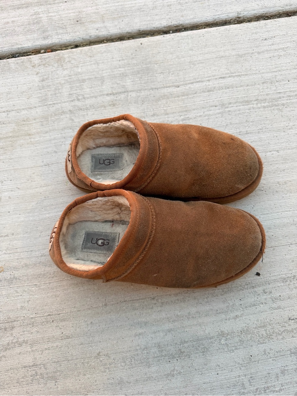UGG Chestnut Brown Suede Slip-On Slippers